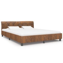 vidaXL Bedframe kunstsuède bruin 160x200 cm