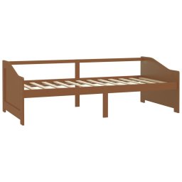 vidaXL Bedbank 3-zits massief grenenhout honingbruin 90x200 cm