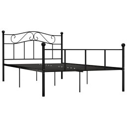 vidaXL Bedframe metaal zwart 120x200 cm
