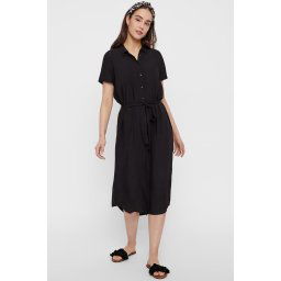 Pieces Maat XS PCCECILIE SS LONG DRESS NOOS BC Dames Jurk - Viscose - Geknoopt - Normaal - Vrouwen -