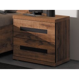 Nachtkastje PAULETTE 2 lades tropix hout