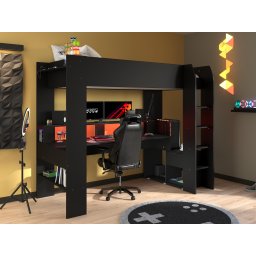 Hoogslaper GAMER 90x200 cm zwart