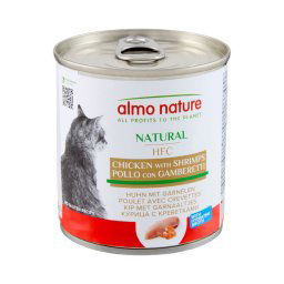 6x280g Kip & Garnalen Almo Nature Classic Kattenvoer