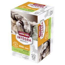 6x100g Protect Adult Nieren Schaaltje Kalkoen animonda Integra Kattenvoer