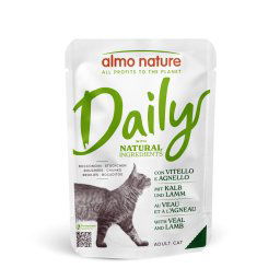 6x70g Maaltijdzakjes met Kalf & Lam Almo Nature Daily Menu Kattenvoer