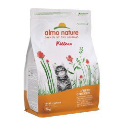 2x12kg Kitten Kip & Rijst Almo Nature Holistic Kattenvoer