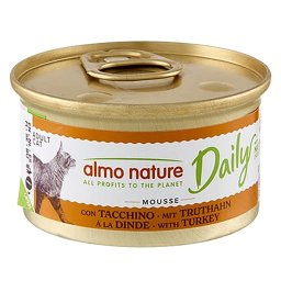 24x85g Mousse met Kalkoen Almo Nature Daily Menu Kattenvoer