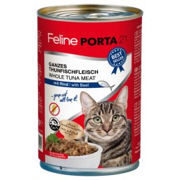 6x400g Feline Tonijn met Rund (graanvrij) Porta 21 Kattenvoer