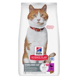 1,5kg Young Adult Sterilised met Eend Hill's Science Plan Kattenvoer