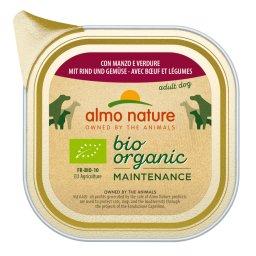6x100g Almo Nature BioOrganic Maintenance Rund & Groente Hondenvoer