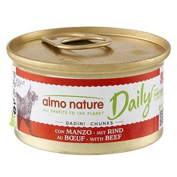 6x85g Hapje met Rund Almo Nature Daily Menu Kattenvoer