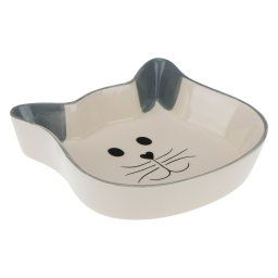 - 250 ml, Ø 12 cm - Trixie Keramiek Voerbak Kattengezicht