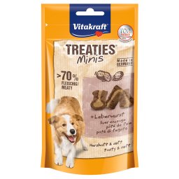 2x48g Vitakraft Treaties Bits Mini Leverworst Hondensnacks