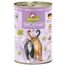 GranataPet DeliCatessen 6 x 400 g Kattenvoer - Lam & Kalkoen