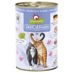 24x400g GranataPet DeliCatessen Tonijn & eend Kattenvoer