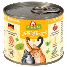 6x200g GranataPet DeliCatessen Kip PUUR Kattenvoer
