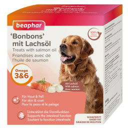 2 x 245 g 'Bonbons' Schapenvet met Zalmolie Beaphar