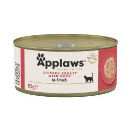 24x156g Kip met Eend Applaws Kattenvoer