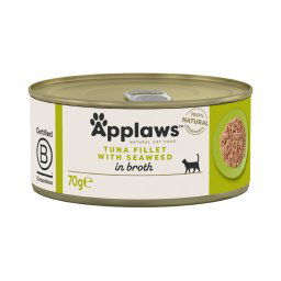 6x70g in Bouillon Tonijn & Zeewier Applaws Kattenvoer