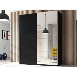 Kast BELHAMBRA 2 schuifdeuren 150 cm zwart