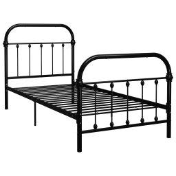 vidaXL Bedframe metaal zwart 100x200 cm