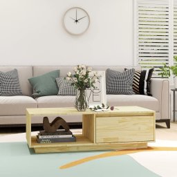 vidaXL Salontafel 110x50x33,5 cm massief vurenhout