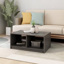vidaXL Salontafel 75x50x33,5 cm massief grenenhout grijs
