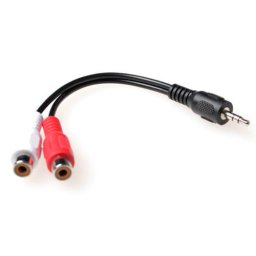 ACT 3,5mm jack naar 2x Tulp kabel M/F