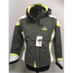 Greenlands Dames Outdoorjas - donkergroen XS -met afritsbare capuchon - waterdichte regenjas - windd