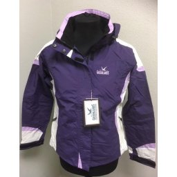 Greenlands Dames Outdoorjas - paars XS -met afritsbare capuchon - waterdichte regenjas - winddicht -