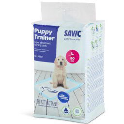 - Dubbelpak Large: L 60 x B 45 cm, 2 x 50 Stuks - Savic Puppy Trainer Pads