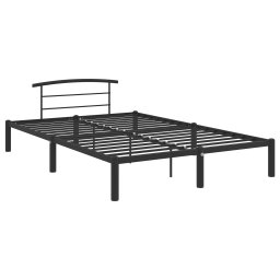 vidaXL Bedframe metaal zwart 160x200 cm