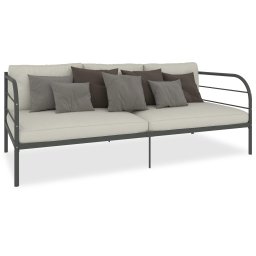 vidaXL Bedbank metaal grijs 90x200 cm