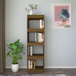 vidaXL Boekenkast/kamerscherm massief grenenhout honingbruin