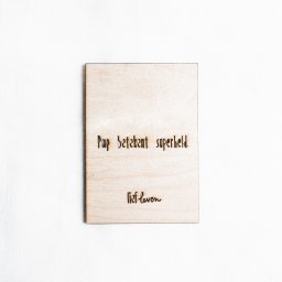 Houten kaart A6 • pap betekent superheld - papa