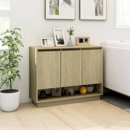 vidaXL Dressoir 97x31x75 cm bewerkt hout sonoma eikenkleurig