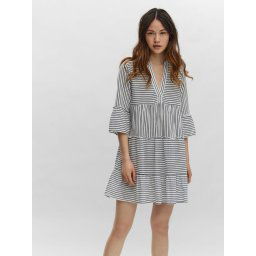VERO MODA Maat S VMHELI 3/4 SHORT DRESS WVN GA COLOR Dames Jurk