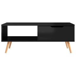 vidaXL Salontafel 100x49,5x43 cm bewerkt hout hoogglans zwart