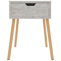 vidaXL Nachtkastje 40x40x56 cm bewerkt hout betongrijs