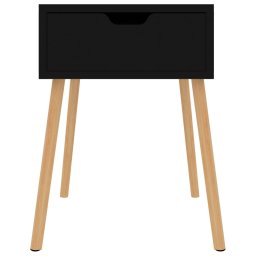 vidaXL Nachtkastje 40x40x56 cm bewerkt hout hoogglans zwart