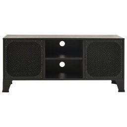 vidaXL Tv-meubel 105x36x47 cm metaal en MDF grijs
