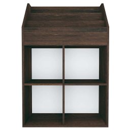 vidaXL Kindertijdschriftenrek 71x30x114 cm bewerkt hout gerookt eiken