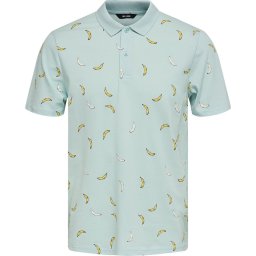 ONLY & SONS - Maat S - ONSMATCH LIFE REG SS AOP POLO Heren Poloshirt
