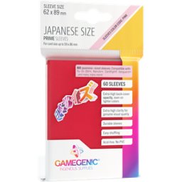 Japanese Sized Sleeves 62x89mm Rood (60 stuks)