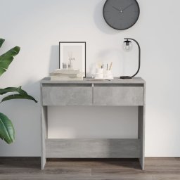 vidaXL Wandtafel 89x41x76,5 cm bewerkt hout betongrijs