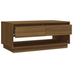 vidaXL Salontafel 102,5x55x44 cm bewerkt hout bruin eikenkleurig