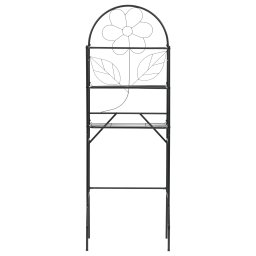 vidaXL Badkamerrek 60x33x174 cm zwart