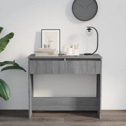 vidaXL Wandtafel 89x41x76,5 cm bewerkt hout grijs sonoma eikenkleurig