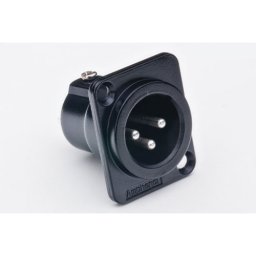 Amphenol AC3MM-DZB 3 Polige XLR Chassisdeel | Female | Type D | Zwart