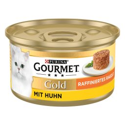 12 x 85 g Gourmet Kip Gold geraffineerde ragout kattenvoer